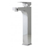 Lewis Style Square Design Polished Chrome Solid Brass Single Hole Bathroom Faucet